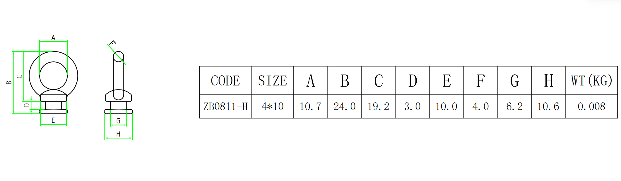ZB0811-H size