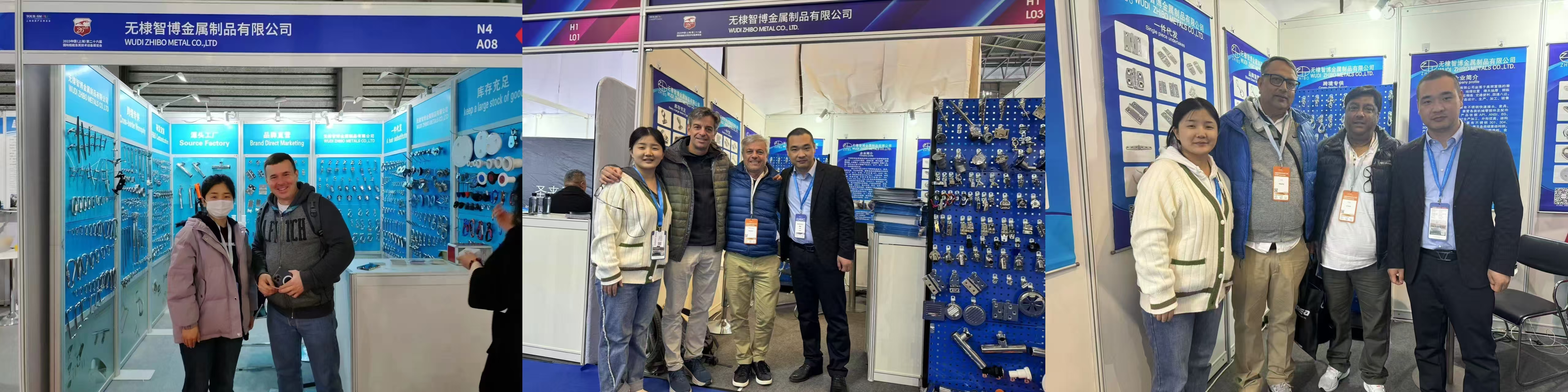 RICHWITS hardware exhibition booth showcasing marine and stainless steel fittings