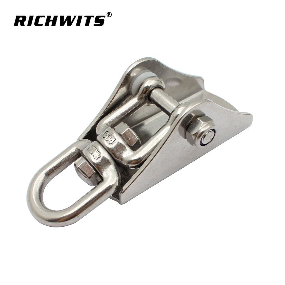 SS316 Hammock Suspension Plate Mirror-polished SS316 stainless steel hammock hook and carabiner set