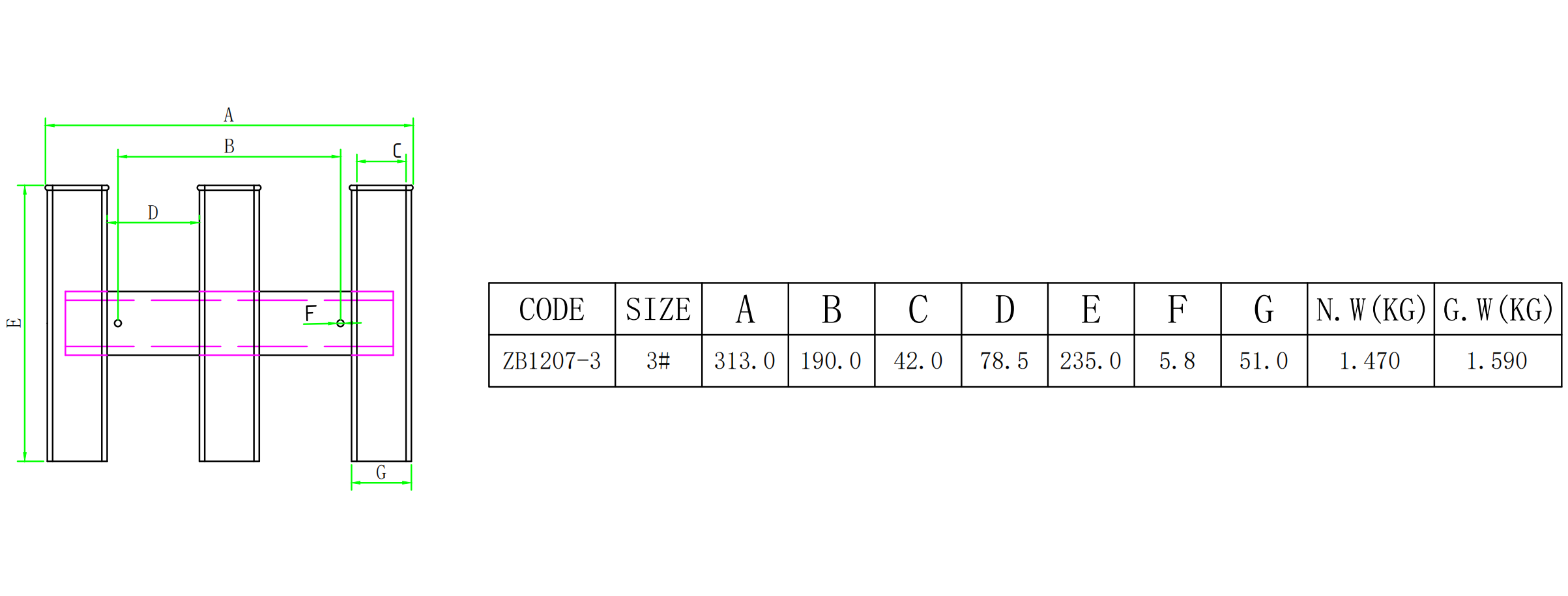 ZB1207-3 size
