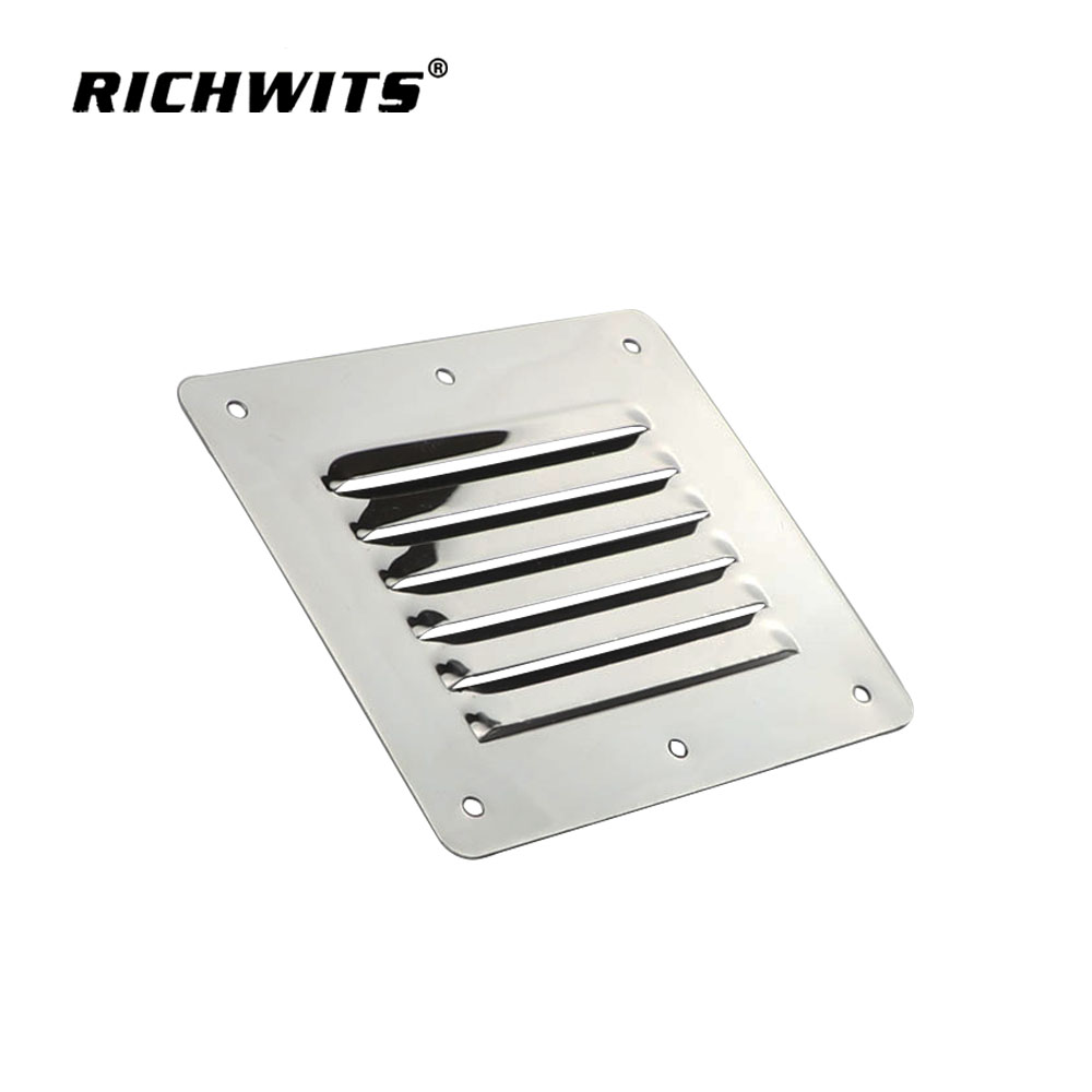 Stainless Steel 304 316 Marine Grade Boat Square Air Vent Louver Grill Cover