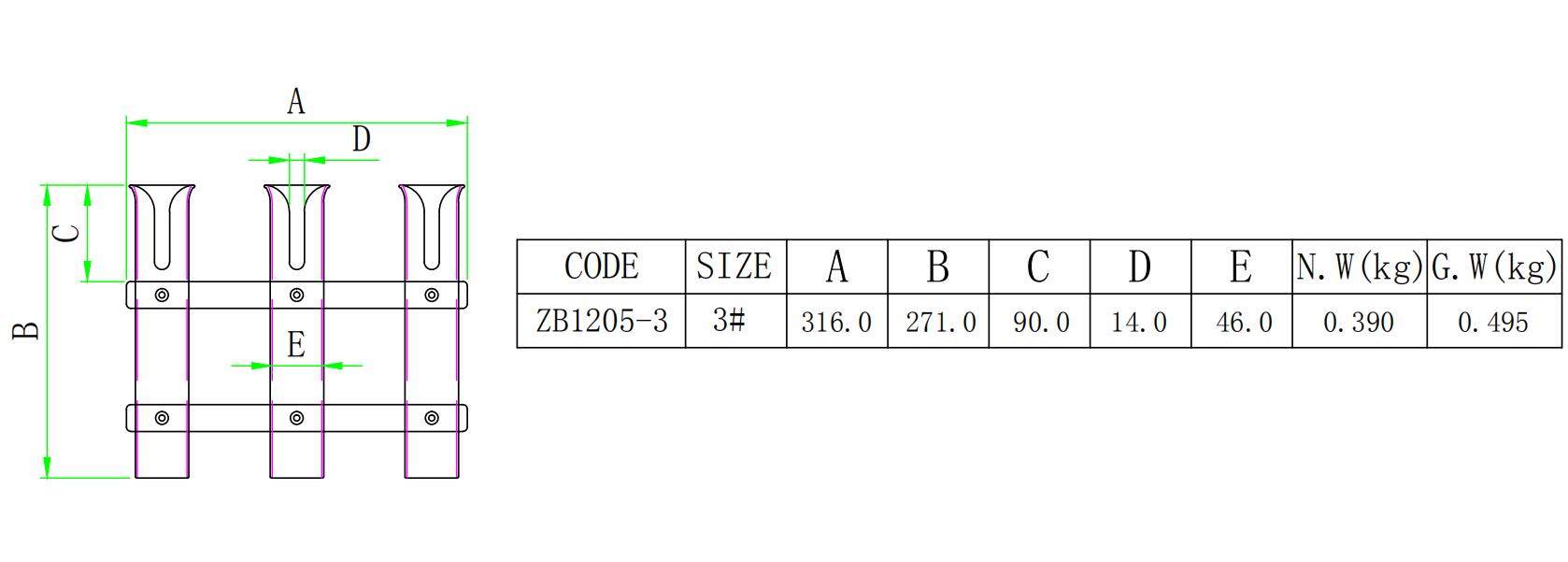 ZB1205-3 size