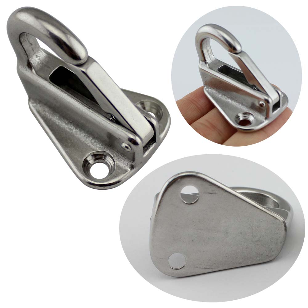 43mm Stainless Steel 316 Fending Hook Fender Spring Hook Snap Attach Rope Boat Sail Tug Ship Marine Hardware