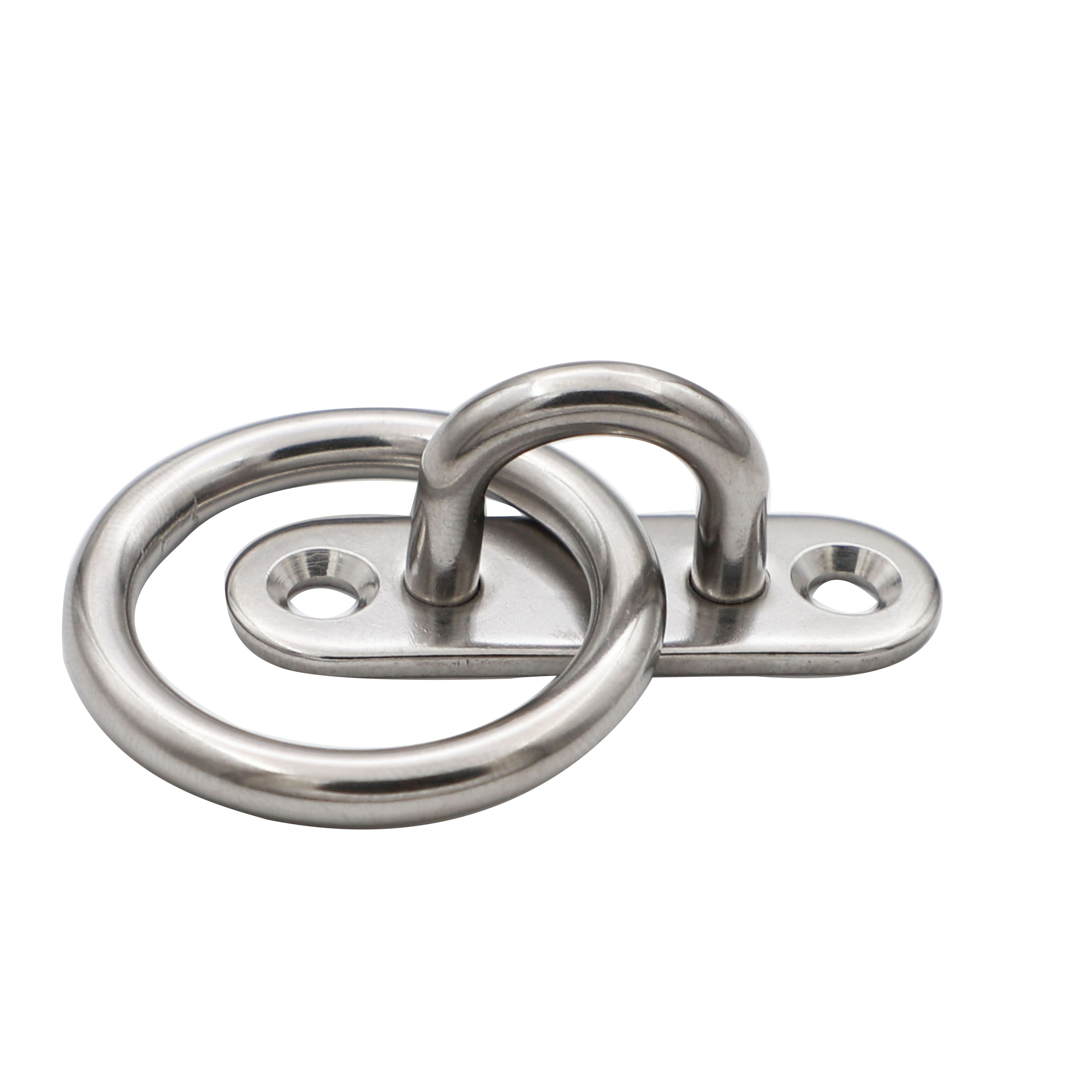 Boa Accessories Marine Grade Stainless Steel Oblong Pad Eye With Ring