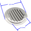 316 Stainless Steel Round Louvered Vent Cover 4 Inch 5 Inch Polish Air Vent Cover for MarineHardware
