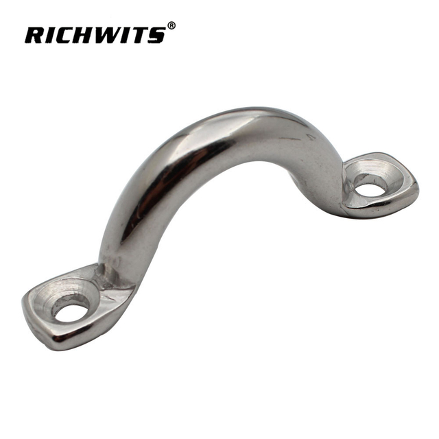 Heavy Duty Metal Pad Eyes Plate Snap Drop Ceiling Anchor Hooks SS316 Wire Eye Strap