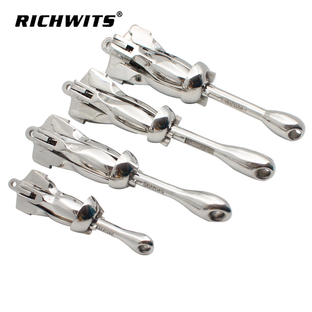 Marine Marine Stainless Steel 316 Sea Anchor Grapnel Folding Anchors Kit for Small Boats