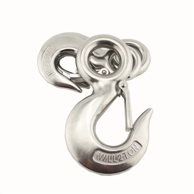 Stainless Steel Wall Heavy Duty Crane Hook Safety Latch Block Hook