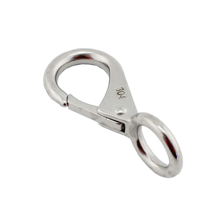 Marine Hardware Fixed-eye Snap Hooks 304/316 Stainless Steel Easy Snap Hook
