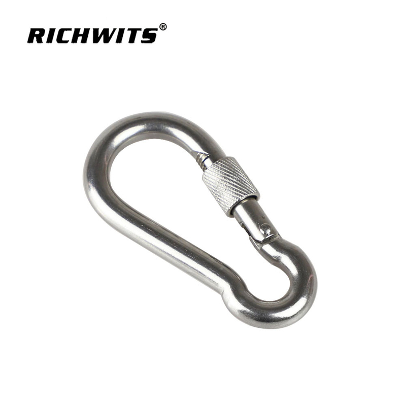 Stainless Steel Safety Screw Lock Nut Carabiner Hook