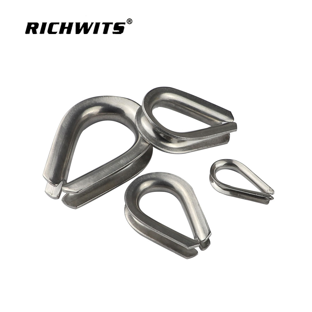 Boat Hardware Rigging Thimble Stainless Steel Rigging Wire Rope Thimble for Clip