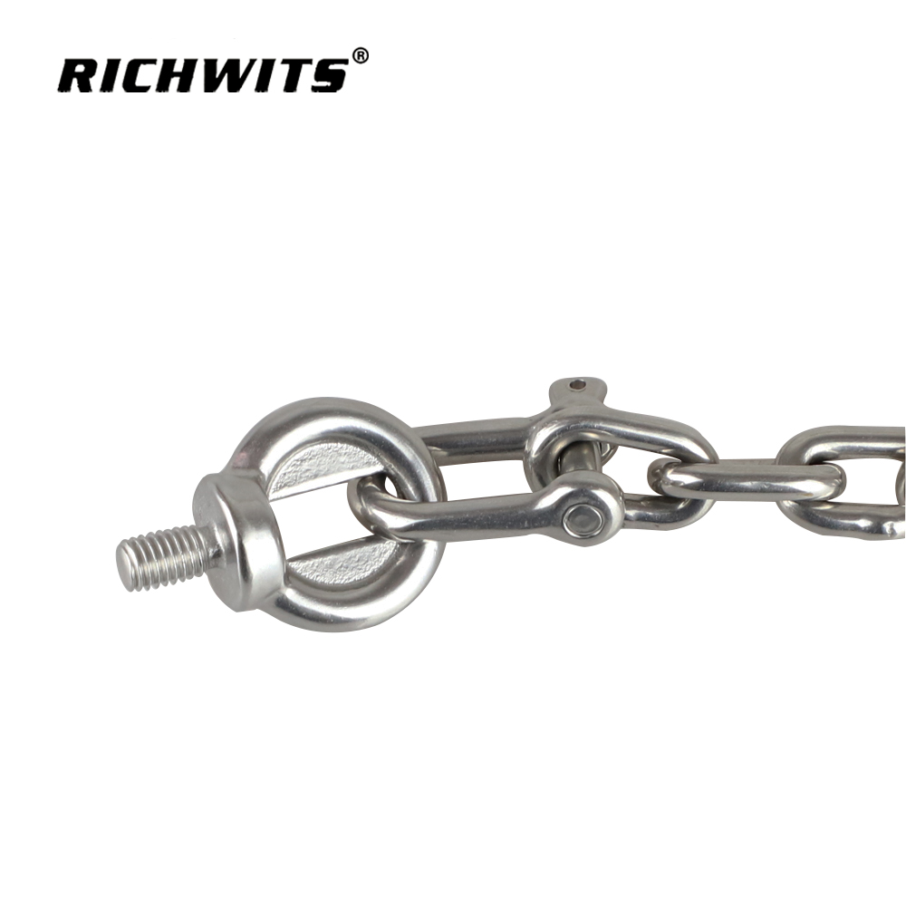 304 Stainless Steel Marine Lifting Eye Screw Hook Ring Loop Hole Open Eye Bolt and Screw