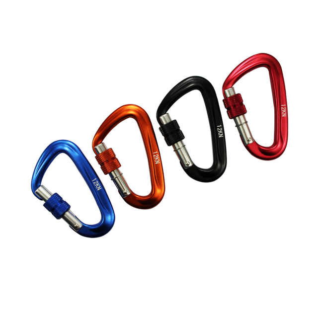 Outdoor Sports Metal Marine Hardware Aviation Aluminum D-shaped Carabiner Rock Climbing Insurance Hook