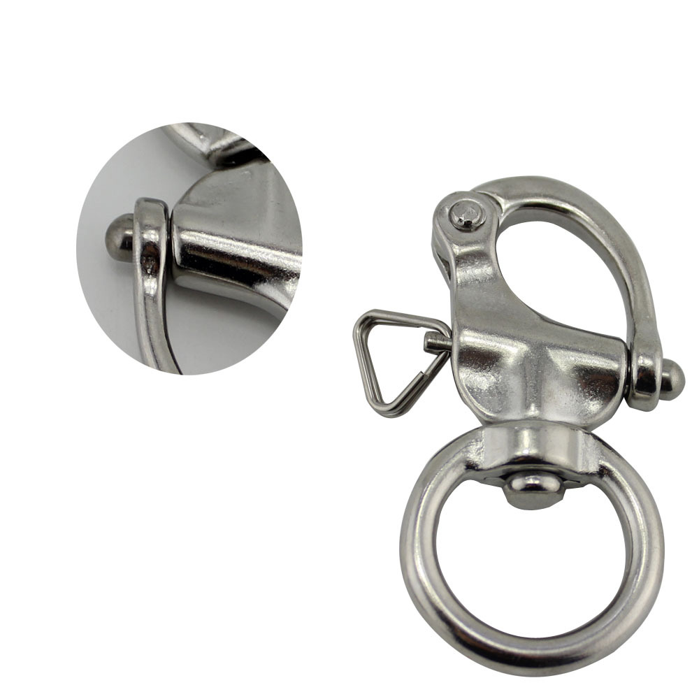 Outdoor Hardware Round Swivel Snap Shackle Stainless Steel 316 Shackle 