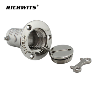 Marine hardware deck filler with key stainless steel 316