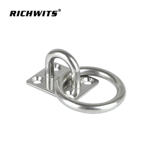 Hardware Square-shaped Eye Pad Stainless Steel Mooring Rings Eye Plate 5/6/8mm