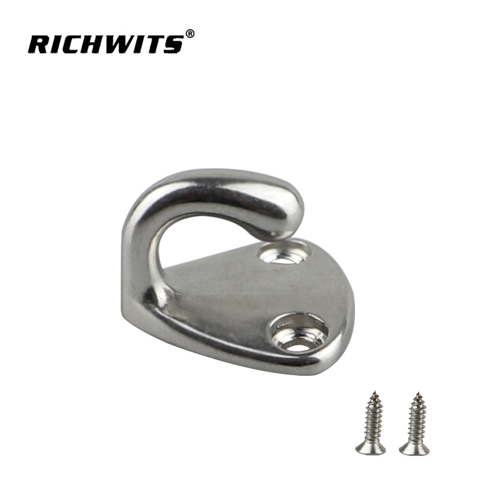 Marine Grade Hardware Fending Hook 316 Stainless Steel Pad Eye Fender Hook