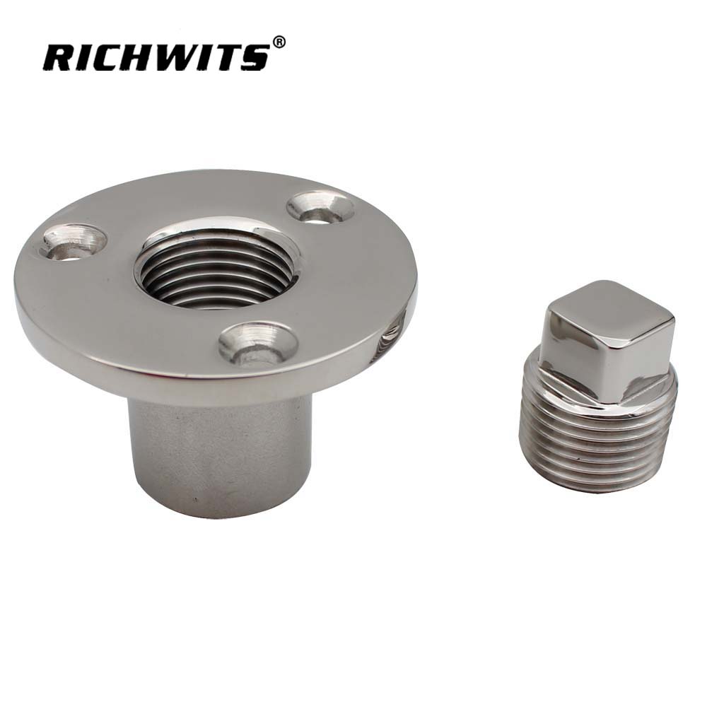 Marine Kayak Stainless Steel Round Stern Wire Block Cabin Embolization Screw Drain Plug