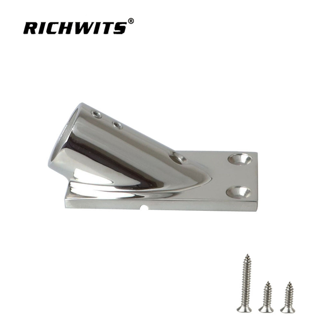  Marine Hardware 30 Degree Rectangular Rail Base for Ship Yacht 316 Stainless Steel 