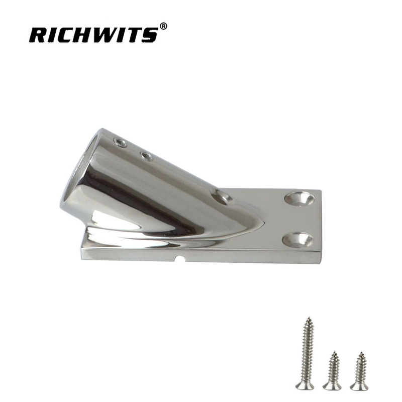  Marine Hardware 30 Degree Rectangular Rail Base for Ship Yacht 316 Stainless Steel 