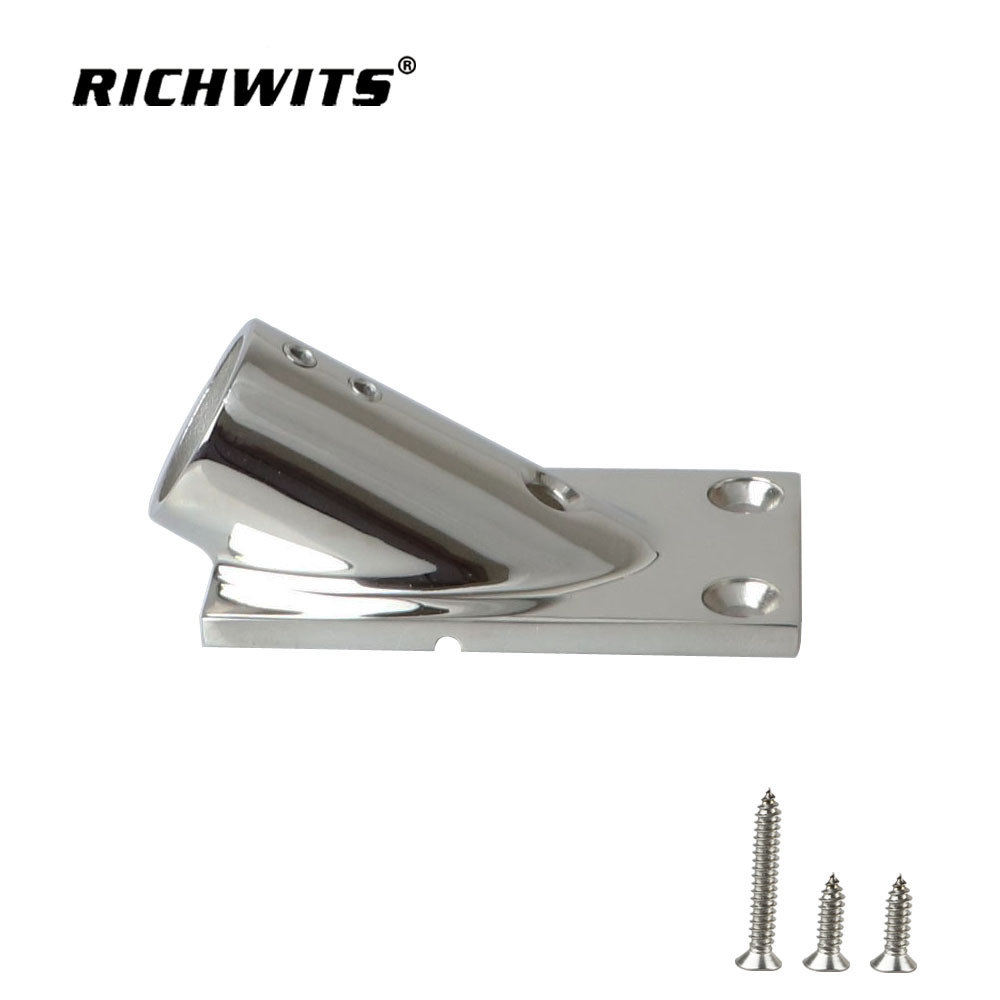  Marine Hardware 30 Degree Rectangular Rail Base for Ship Yacht 316 Stainless Steel 