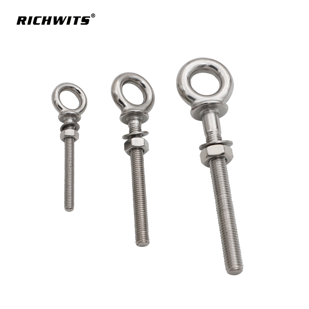 HX Long Thread Lifting Screw Eye Bolt M6 M8 M10