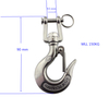 Stainless Steel Rigging Hardware Snap Hook Grade 304 Marine Jaw Type Swivel Crane Lifting Hooks