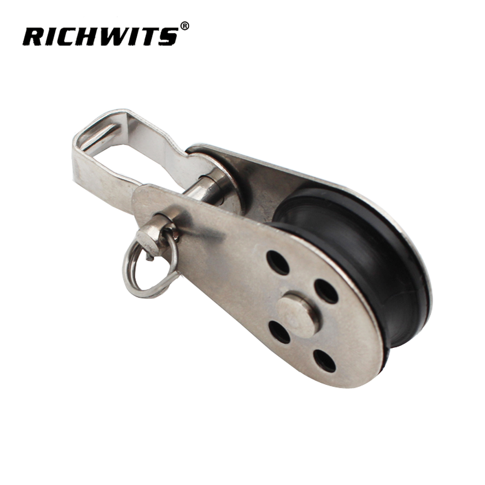 Marine Hardware Stainless Steel 304 /316 Wire Rope Hanging Wire Towing Wheel 607 Pulley Block