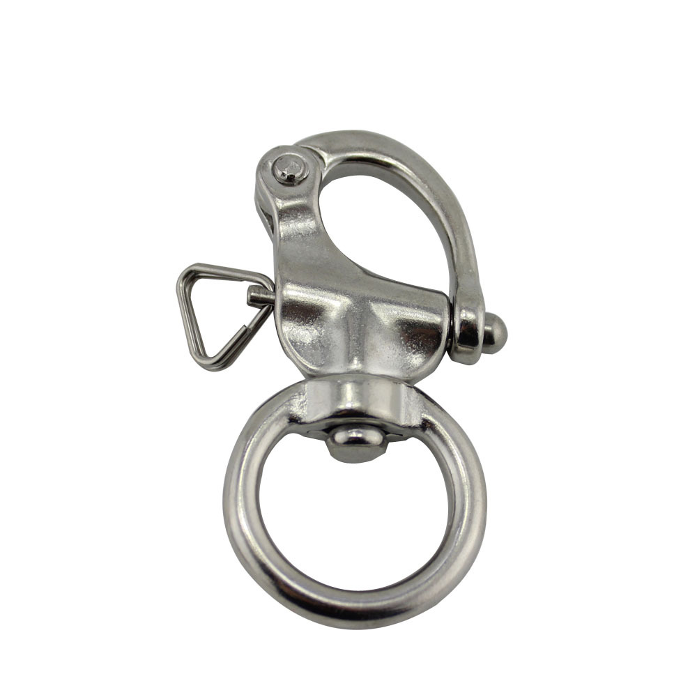 Outdoor Hardware Round Swivel Snap Shackle Stainless Steel 316 Shackle 
