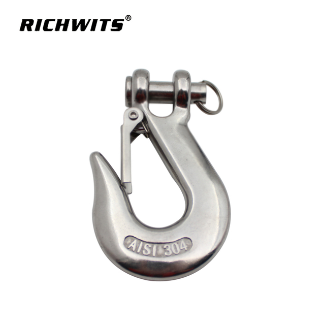 Stainless Steel Lifting Crane Hooks With Safety Locking Towing Winch Hook