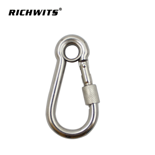 Stainless Steel Carabiner Hook with Eyelet And Nut Factory 