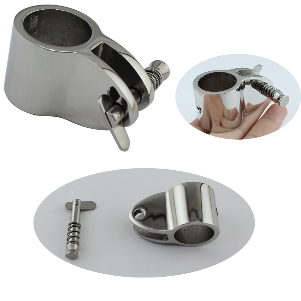 Marine Stainless Steel 316 High Polished Boat Bimini Top Hardware Jaw Slide with Spring Pin