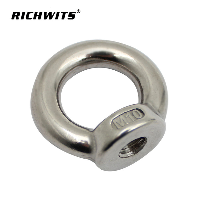 Stainless Steel 304/316 Lifting Eye BOlt with Nuts DIN582 Steel Forged Ring Nut Anchor Lifting Eye Nuts