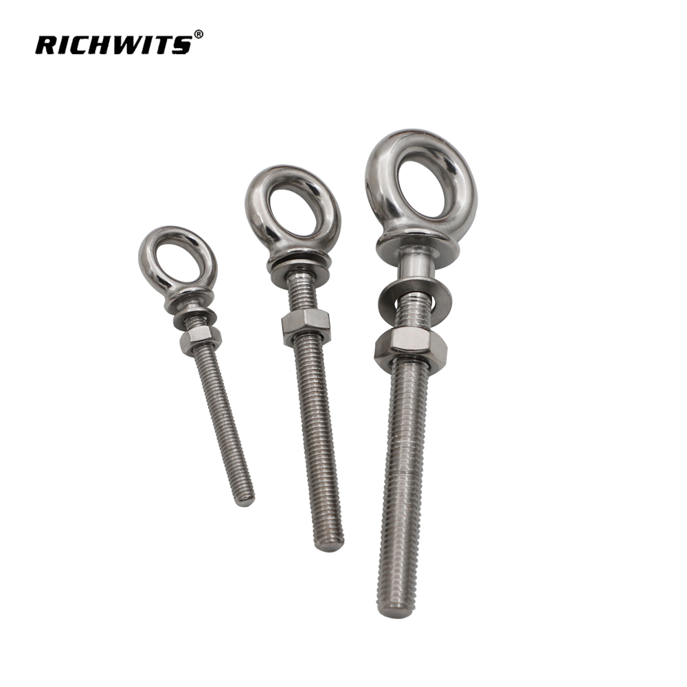 HX Long Thread Lifting Screw Eye Bolt M6 M8 M10