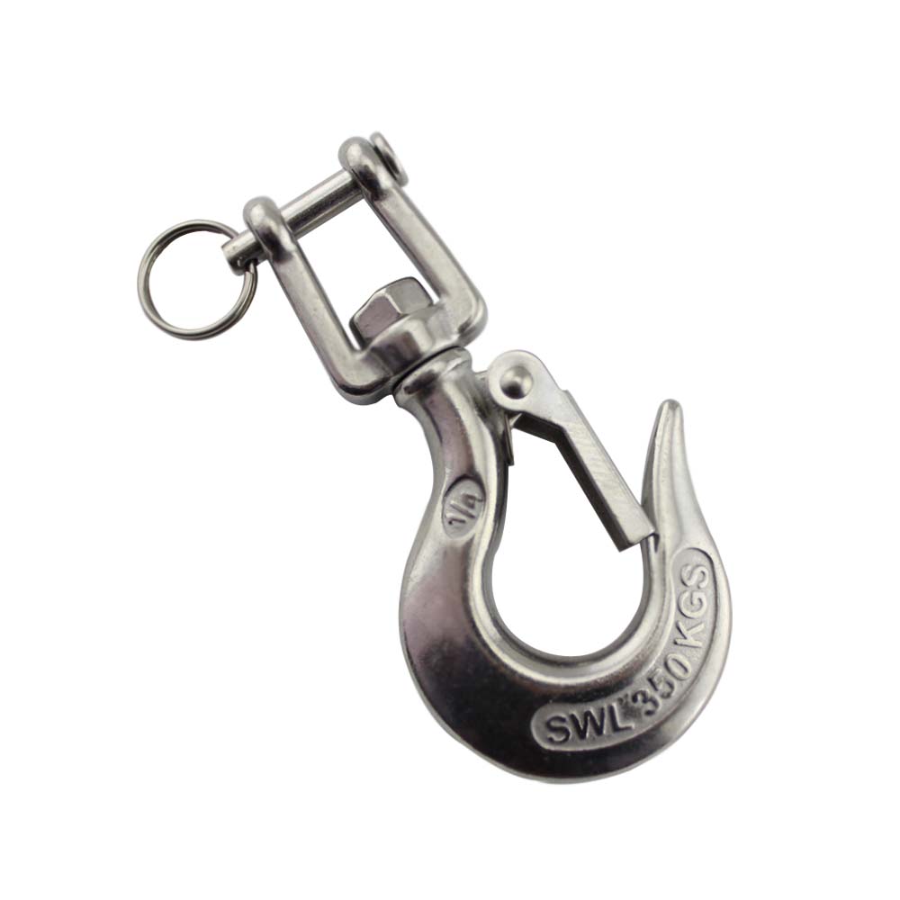 Stainless Steel Rigging Hardware Snap Hook Grade 304 Marine Jaw Type Swivel Crane Lifting Hooks