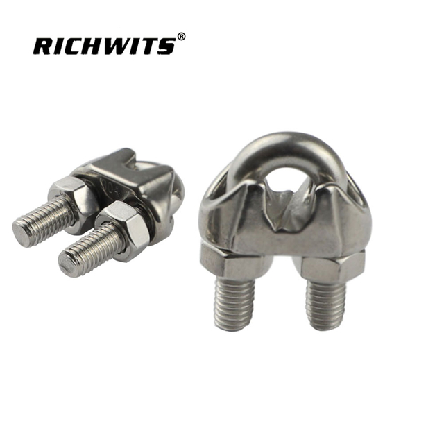 Rigging Hardware Heavy Duty Stainless Steel Cable Clips Malleable Steel Wire Clips Rope Clamp