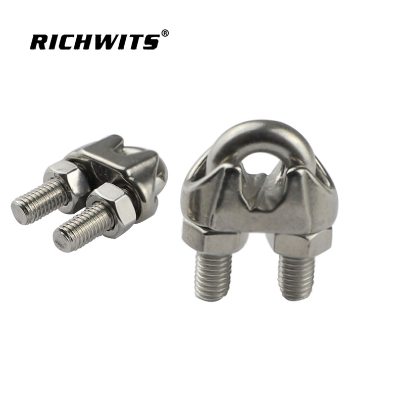 Rigging Hardware Heavy Duty Stainless Steel Cable Clips Malleable Steel Wire Clips Rope Clamp