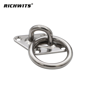 Yacht Boat Parts Accessories Marine Grade Stainless Steel Diamond Pad Eye with Ring