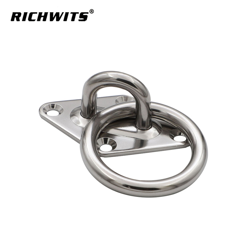 Yacht Boat Parts Accessories Marine Grade Stainless Steel Diamond Pad Eye with Ring