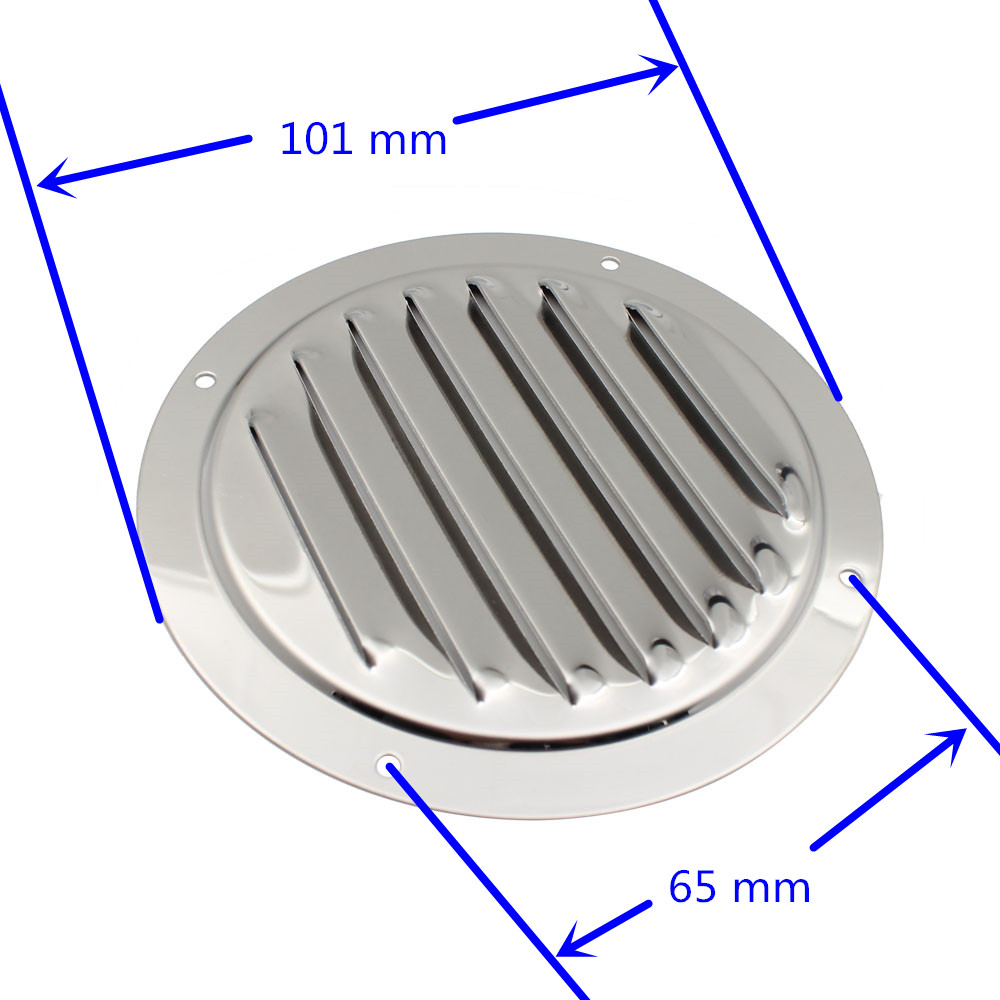 316 Stainless Steel Round Louvered Vent Cover 4 Inch 5 Inch Polish Air Vent Cover for MarineHardware
