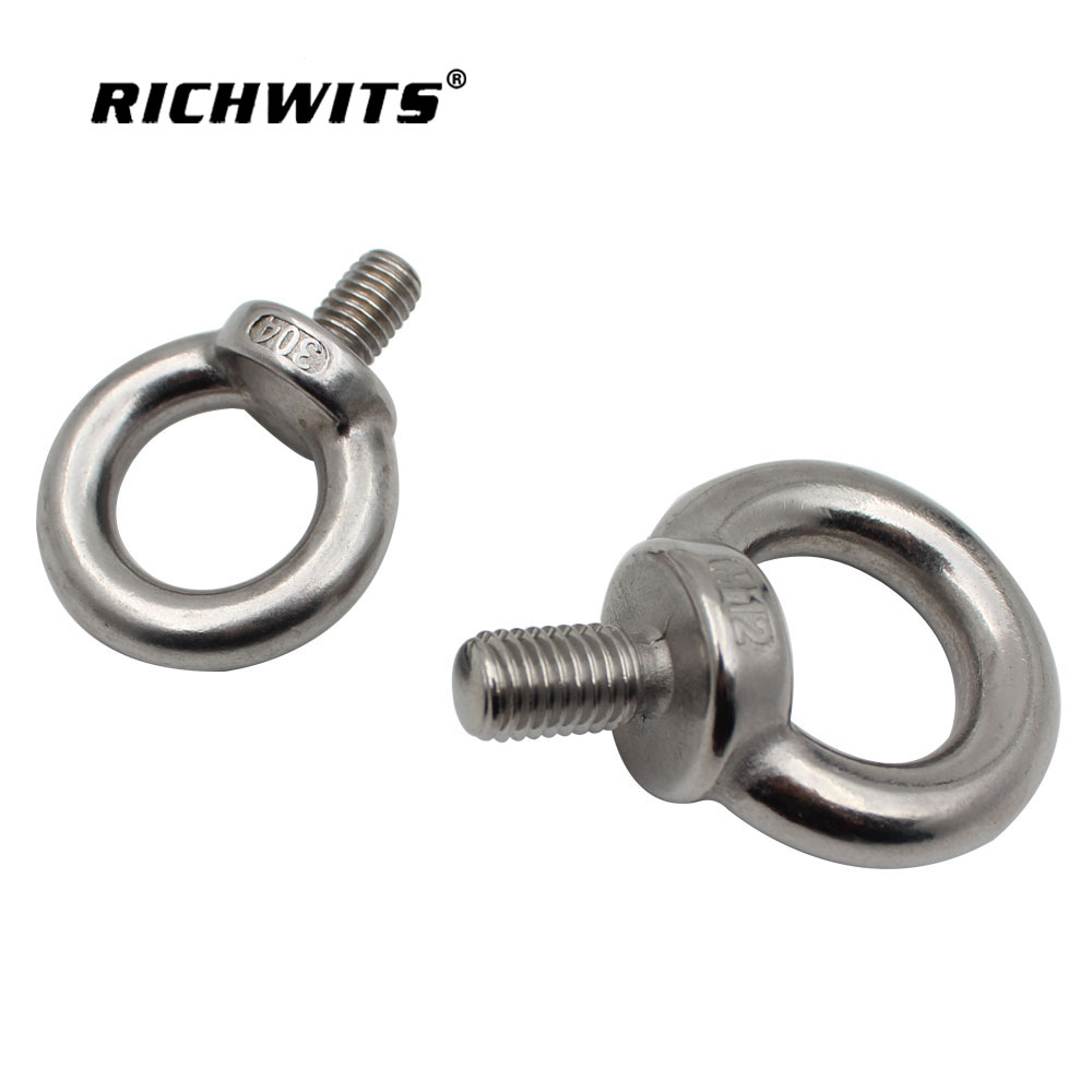 Manufacturing Stainless Steel Boat Accessories Marine Hardware Eye Bolt Screw DIN 580 Type Lifting Eye Bolt