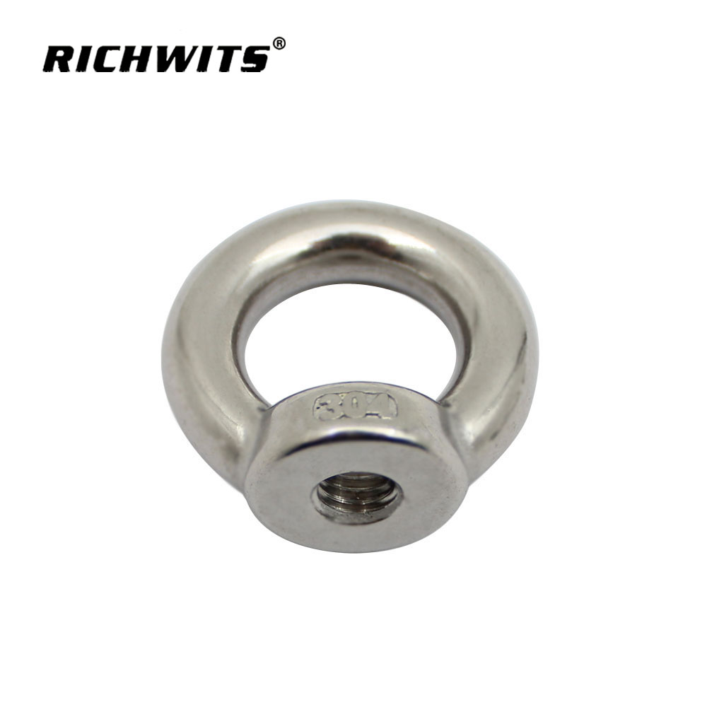 Stainless Steel 304/316 Lifting Eye BOlt with Nuts DIN582 Steel Forged Ring Nut Anchor Lifting Eye Nuts