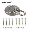 Rigging Hardware Stainless Steel 304 Round Deck Pad Eye Plate Ceiling Wall Mount Hanging Hammock Swing Hook