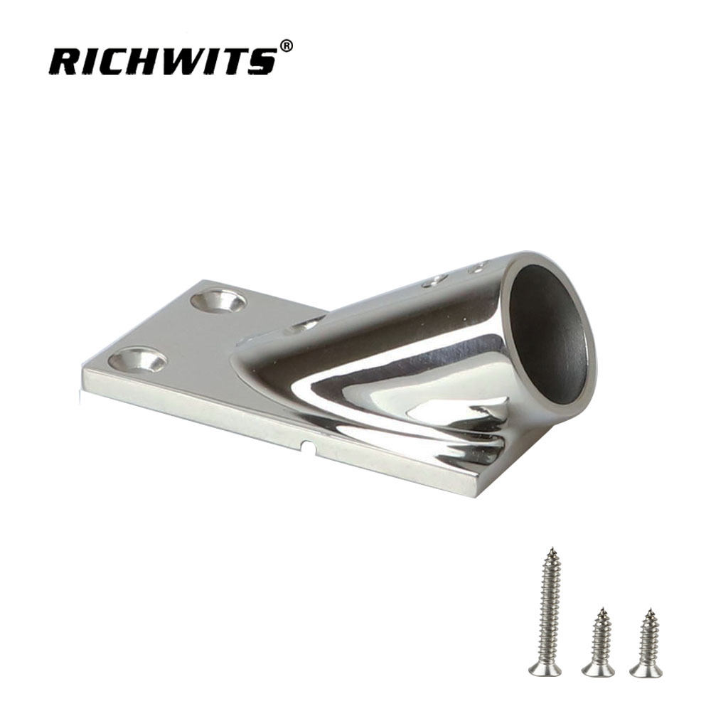  Marine Hardware 30 Degree Rectangular Rail Base for Ship Yacht 316 Stainless Steel 