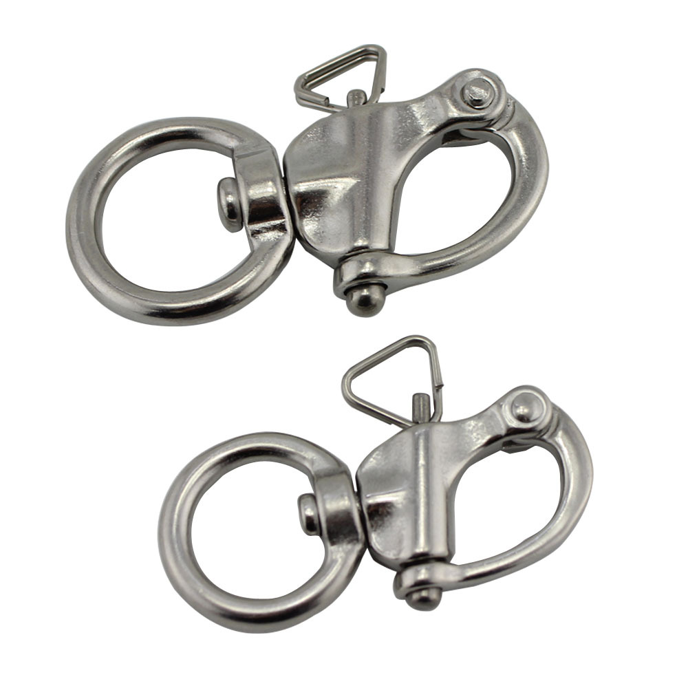 Outdoor Hardware Round Swivel Snap Shackle Stainless Steel 316 Shackle 