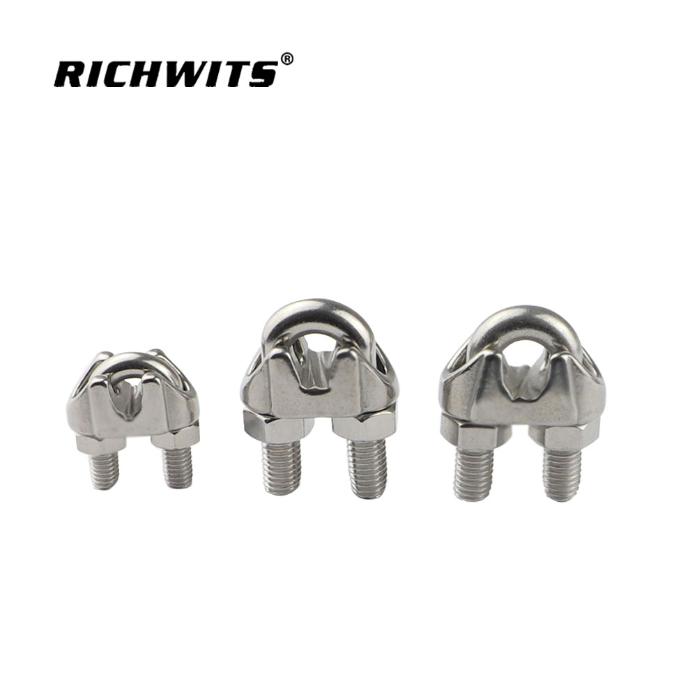 Rigging Hardware Heavy Duty Stainless Steel Cable Clips Malleable Steel Wire Clips Rope Clamp