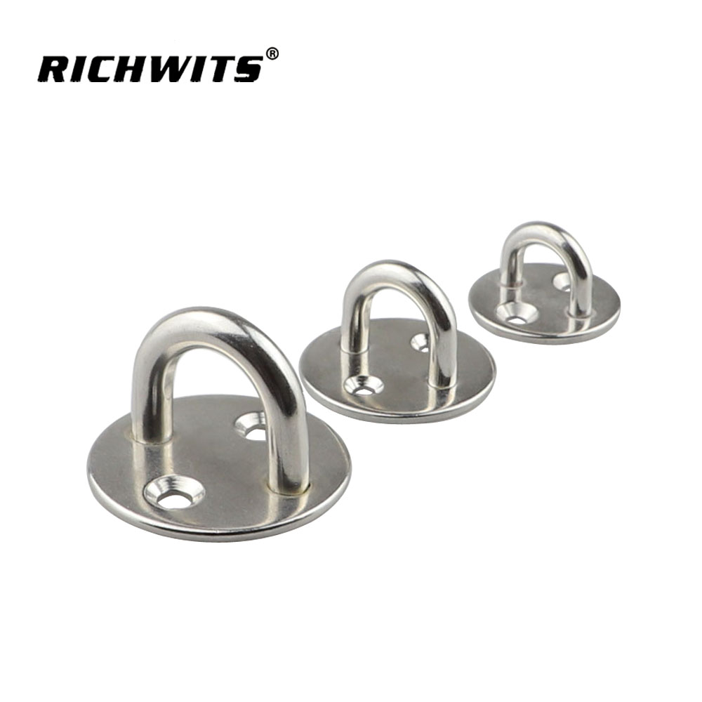 Marine Boat Hardware 304/316 Stainless Steel Pad Eye Plate Round Eye Pad Plate 5mm/6mm/8mm