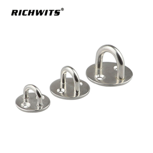 Marine Boat Hardware 304/316 Stainless Steel Pad Eye Plate Round Eye Pad Plate 5mm/6mm/8mm