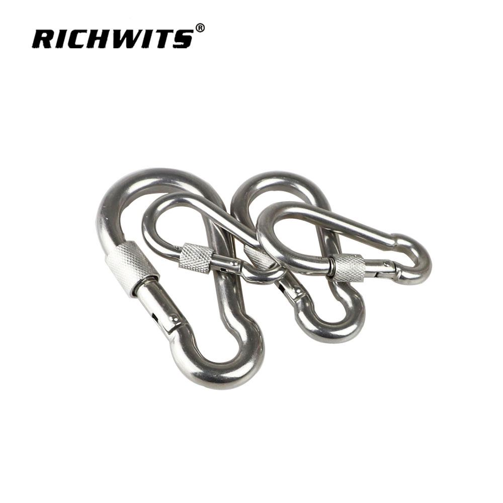 Stainless Steel Safety Screw Lock Nut Carabiner Hook