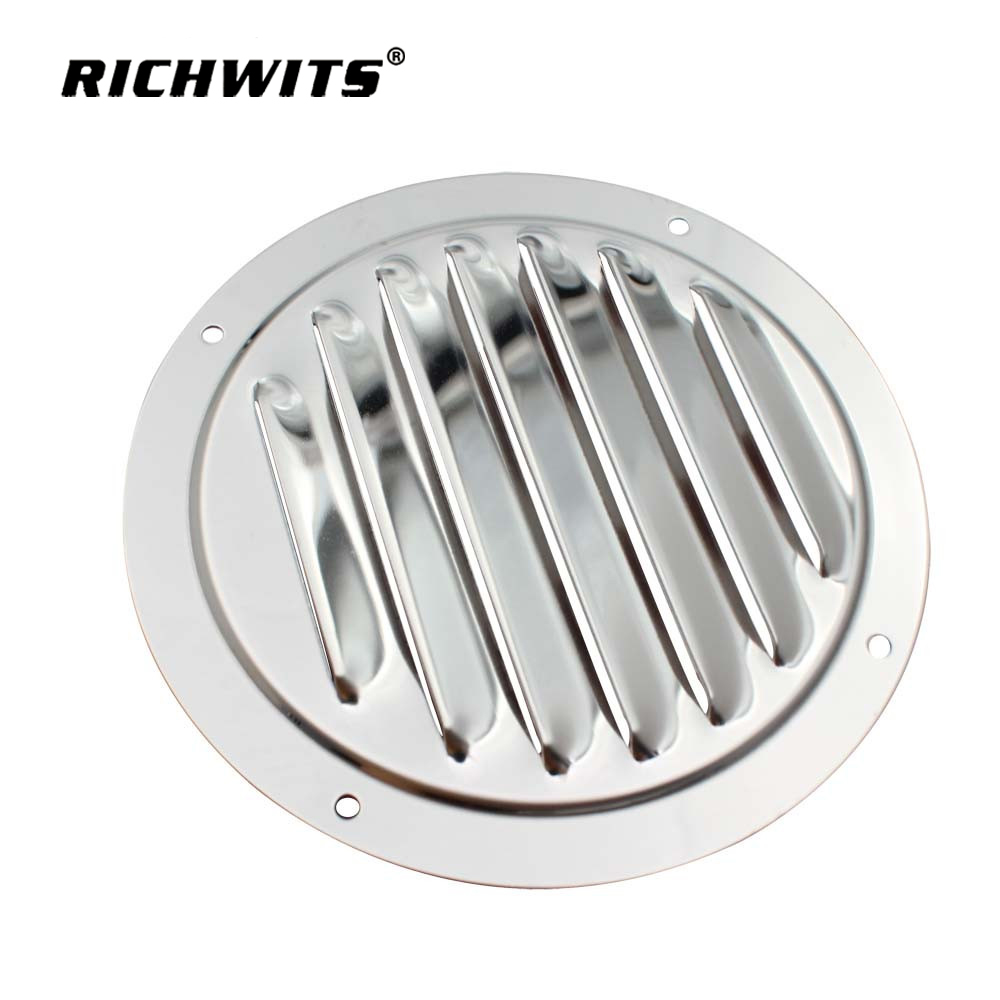 316 Stainless Steel Round Louvered Vent Cover 4 Inch 5 Inch Polish Air Vent Cover for MarineHardware